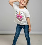 Emoji Printed T-Shirt For Baby Girl - White - MEME