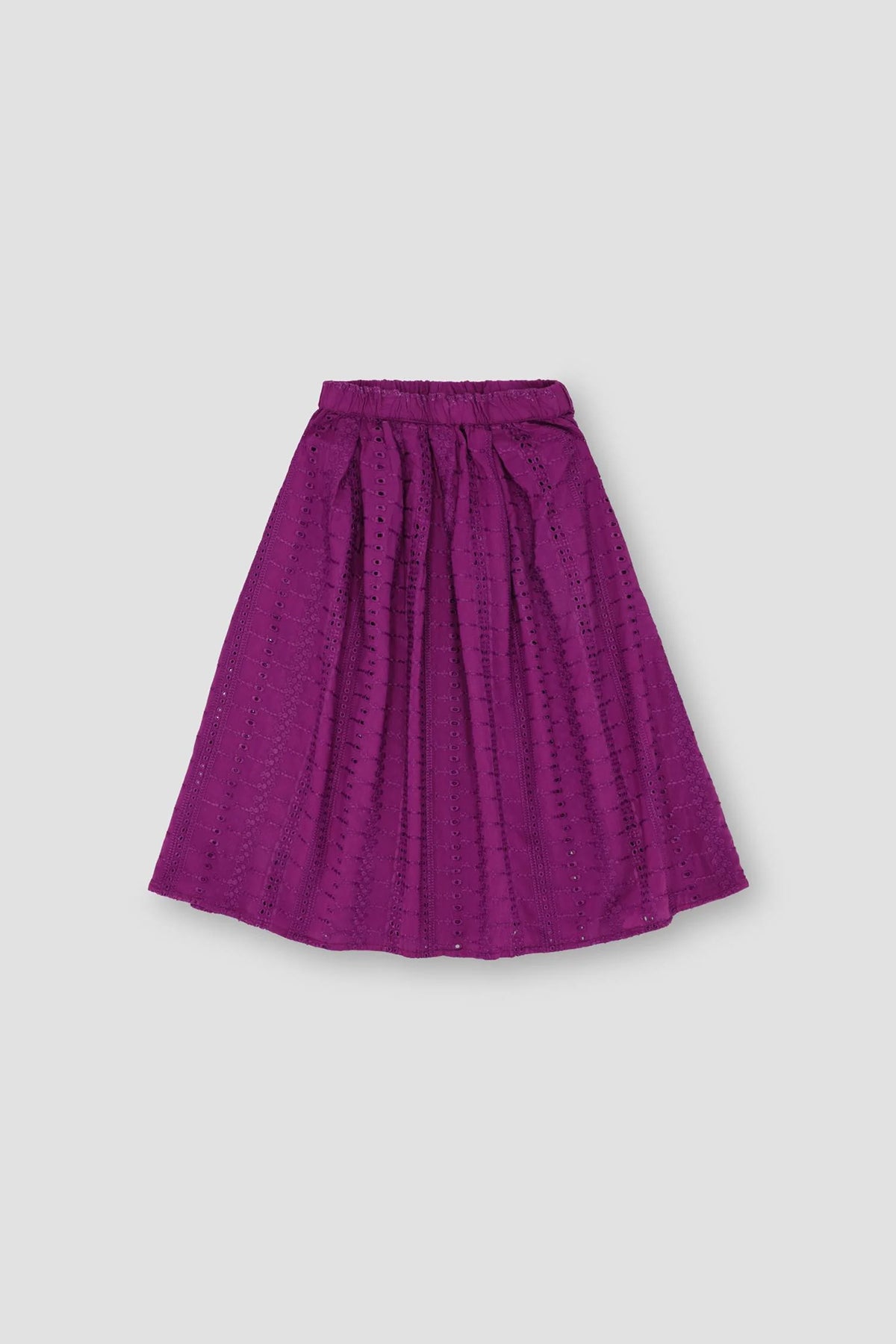 Embroidered Skirt For Girl - Purple