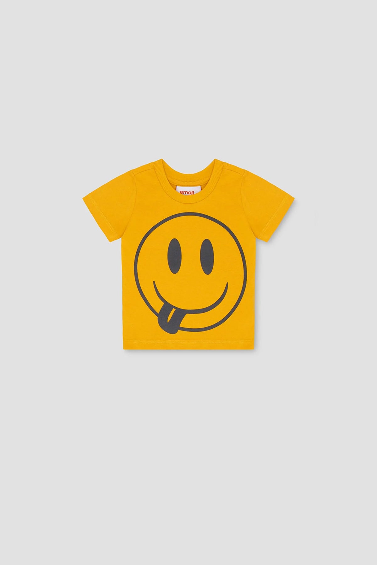 Emoji Illustrated T-Shirt For Baby Boy - Gold Yellow