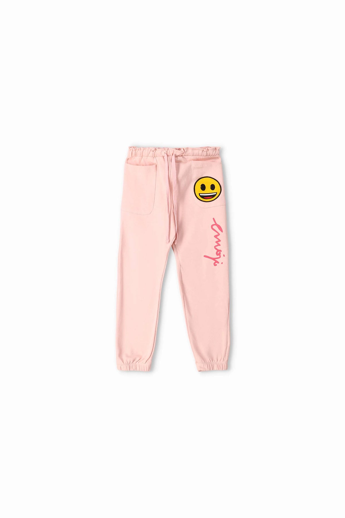 Emoji Jogger Pant For Girl - Pink