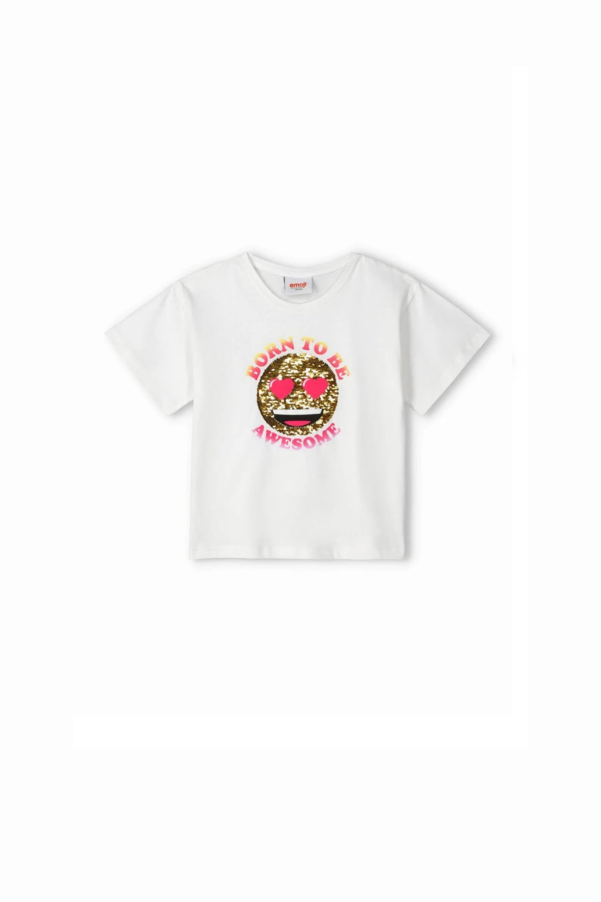 Emoji T-Shirt For Girl - White