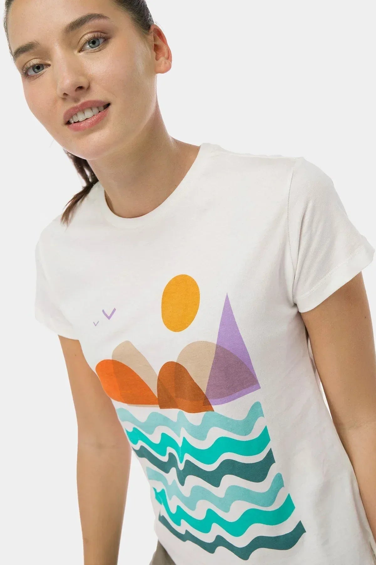 Printed T-Shirt For Women - White - MEME