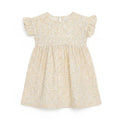 Floral Printed Dress for Girls - Yellow - MEME