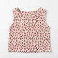 Floral Sleeveless Top for Girls - pink - MEME