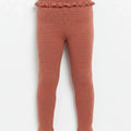 Ribbed Leggings for Baby Girls - Rust - MEME
