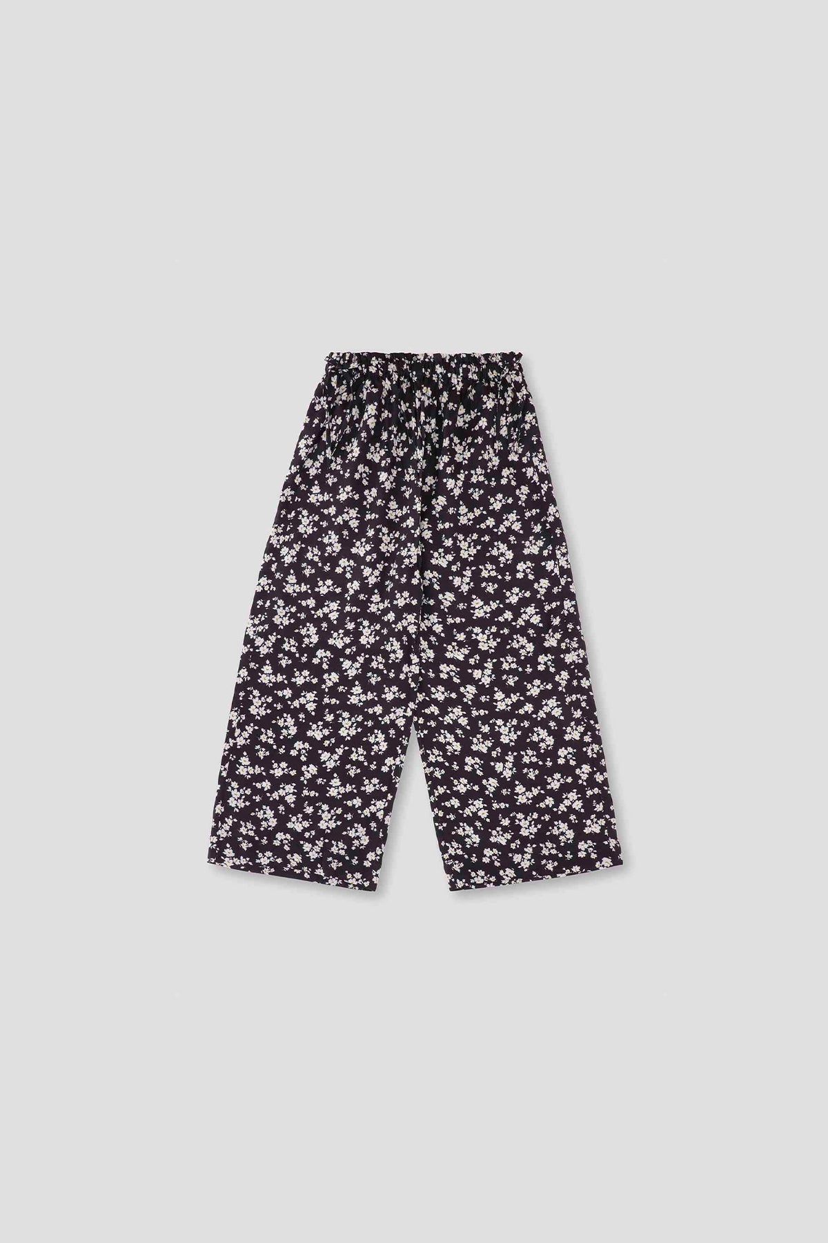 Floral Printed Pant For Girl - Black