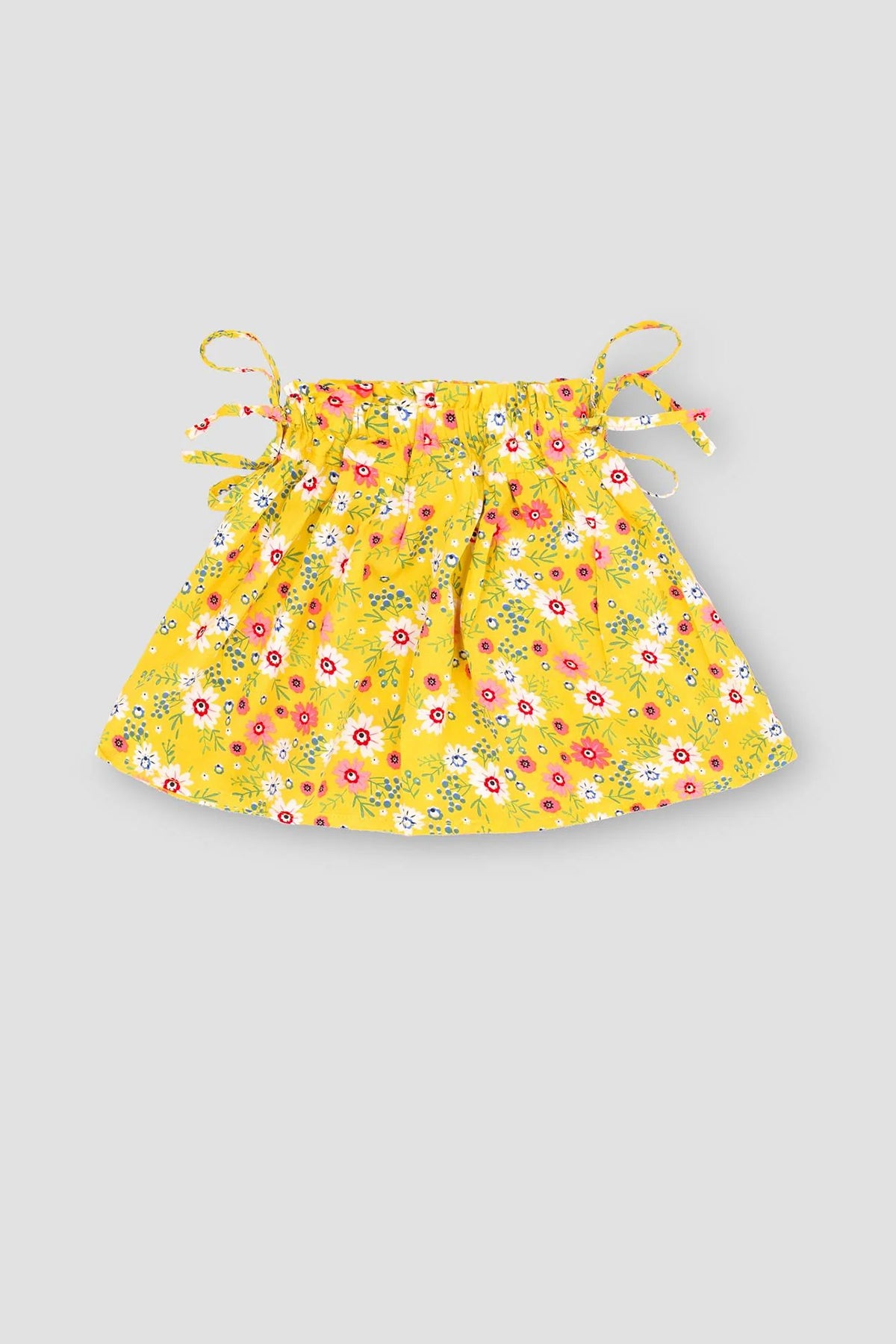 Floral Skirt For Baby Girl - Yellow