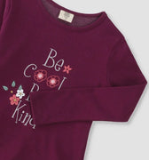 Printed T-Shirt For Girl - Purple - MEME