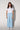 Floral Wide Leg Trouser For Girl - Blue Model Front Pose