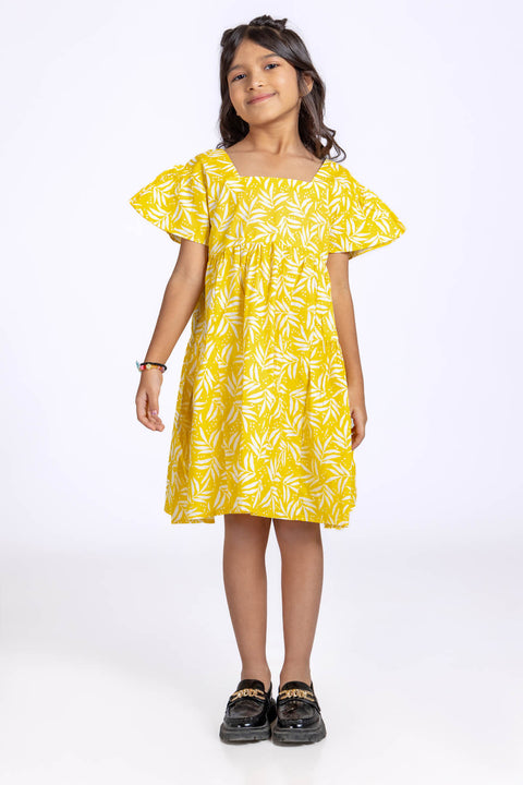 Girl Printed Midi Dress