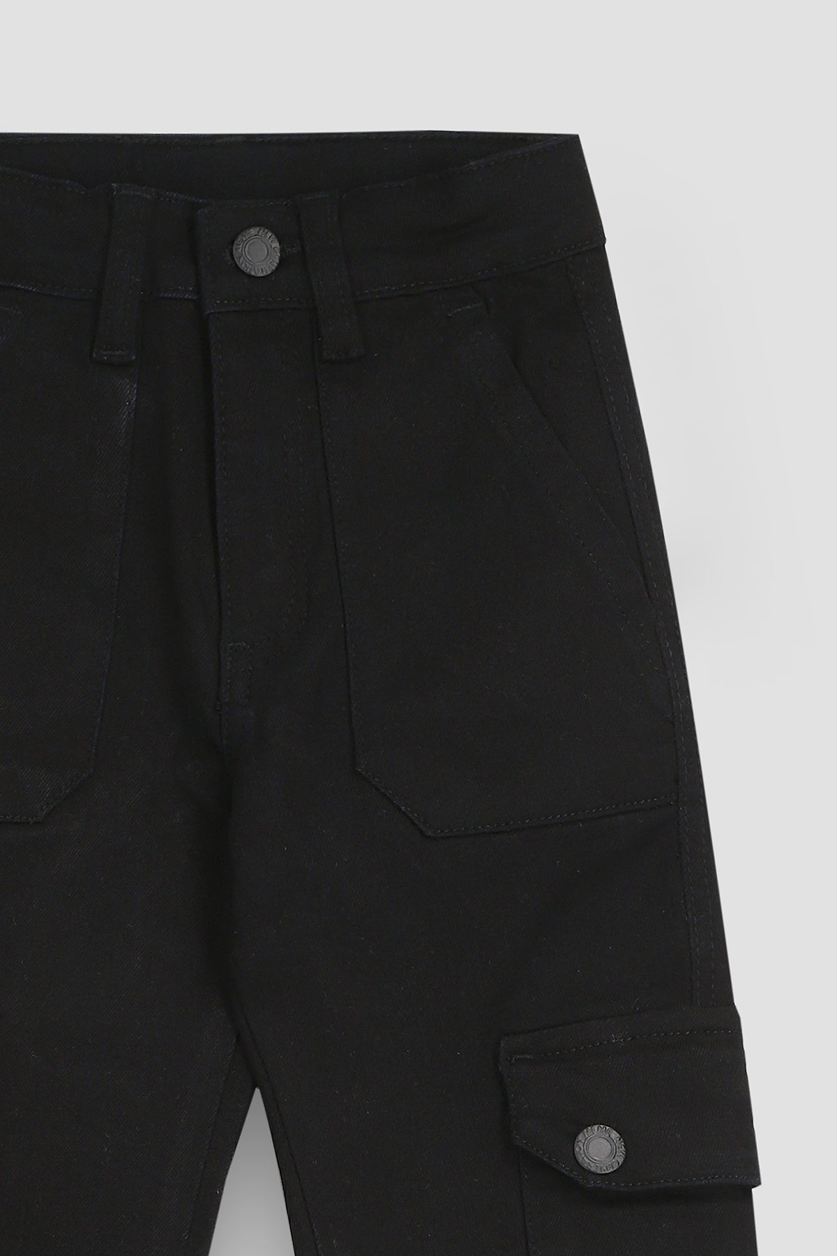 Cargo Pant For Girl - BLACK