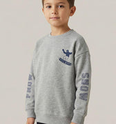 Graphic Sweatshirt For Boys - Grey - MEME