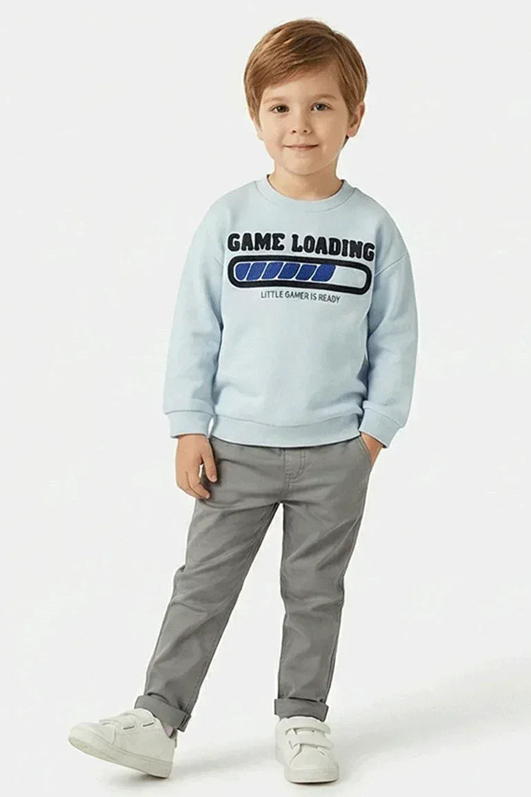 Graphic Sweatshirt for Boys - Light Blue - MEME