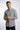Mandarin Collar Shirt For Men - Grey Stripes - MEME