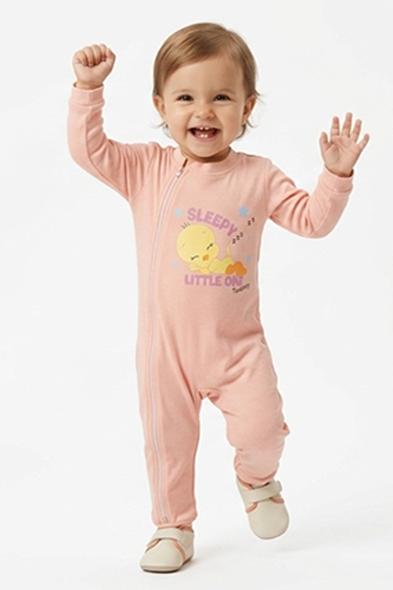 CHARACTER GRAPHIC ROMPER FOR BABY GIRLS