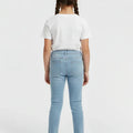 Light Wash Flared Denim Jeans For Girl - Mid Blue - MEME