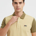 Contrast Polo T-Shirt For Men - Olive - MEME