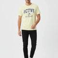 Printed T-Shirt For Men - Yellow - MEME