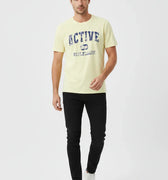 Printed T-Shirt For Men - Yellow - MEME