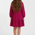 Crinkled Dress For Girl - Fuchsia - MEME