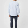 Mandarin Collar Shirt For Men - Blue Stripe - MEME