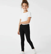 Skinny Denim Jegging For Girl - Black - MEME