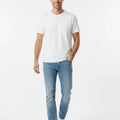 Crew Neck Basic T-Shirt For Men - White - MEME