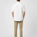 Solid Half Sleeve Shirt For Men - White - MEME