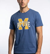 Printed T-Shirt For Men - Insignia Blue - MEME