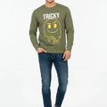 Printed Sweatshirt For Men - Deep Lichen - MEME
