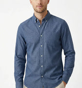 Texture Button Down Shirt For Men - Grey - MEME