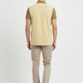 Contrast Polo T-Shirt For Men - Olive - MEME