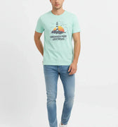Graphic T-Shirt For Men - Turquoise - MEME