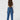 Paper Bag Denim Jeans For Girl - Mid Blue - MEME
