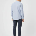 Mandarin Collar Shirt For Men - Light Blue - MEME
