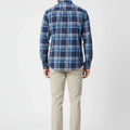 Check Button Down Shirt For Men - Navy Check - MEME