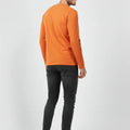 Printed Long Sleeve T-Shirt For Men - Rust - MEME