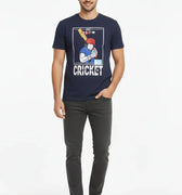 Printed T-Shirt For Men - Blue - MEME