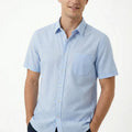 Stripe Half Sleeve Shirt For Men - Blue Stripe - MEME