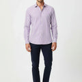 Stripe Shirt For Men - Purple - MEME