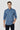 Texture Button Down Shirt For Men - Blue - MEME