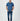 Printed Half Sleeve Shirt For Men - Blue - MEME