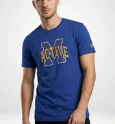 Printed T-Shirt For Men - Blue Quartz - MEME