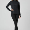Half-Zip Activewear Top For Women - Anthracite - MEME