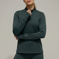 Half-Zip Activewear Top For Women - Verde Menta - MEME