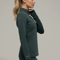 Half-Zip Activewear Top For Women - Verde Menta - MEME
