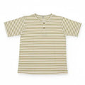 Striped Button Neck T-Shirt for Boys - Verde - MEME