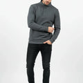 High-Neck Sweatshirt For Men - Forged Iron - MEME