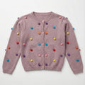 Knit Cardigan For Baby Girl - Lilac - MEME