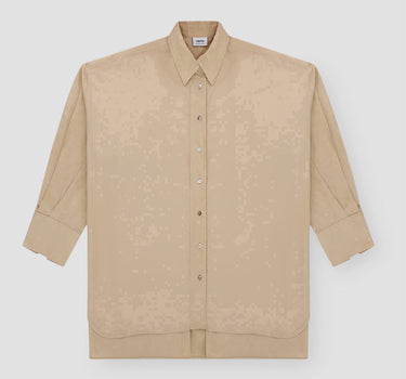 Solid Drop Cut Shirt For Women - Beige 